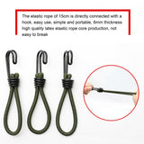 10pcs Tent Elastic Rope with Hook Camping Tent Fixation Elastic Rope Accessories