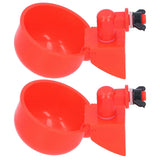 2pcs Automatic Chicken Water Cup Red Plastic Drinking Bowl for Poultry Pigeon Bird In Australia - Darrahopens