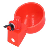 2pcs Automatic Chicken Water Cup Red Plastic Drinking Bowl for Poultry Pigeon Bird