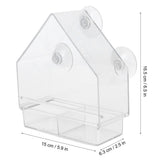 Indoor Outdoor Hanging Bird Feeder PS Transparent Bird Feeding Tool for Feeding Small Birds