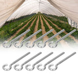 10Pcs M6 Ring Bolt 304 Stainless Steel Sunshade Net Thread Ring Screw Hook Greenhouse Supplies
