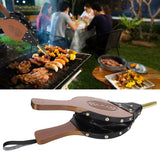 Manual Fireplace Blower Wooden Fireplace Bellows Fire Tools for Outdoor Camping BBQ Picnic
