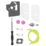 Carburetor Air Filter Fuel Line Fuel Filter Kit Assembly Fit for Poulan 124L 125L 125LD 128C