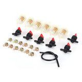 Gas Tank Shut Off Valve Clamp Fuel Filter Fuel Line Kit Lawn Mower Brush Cutter Accessory