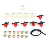Gas Tank Shut Off Valve Clamp Fuel Filter Fuel Line Kit Lawn Mower Brush Cutter Accessory