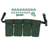 Gardening Tools Set Green Waist Bag Plant Support Clips Adjustable Cable Ties Kit