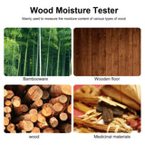 Digital Moisture Tester Portable Hand Held LCD Wood Timber Humidity Detector Accessory(Blue )