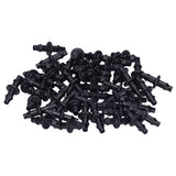 100PCS 4/7 2‑Way Connector Drip Irrigation Connector Fitting Garden Irrigation Accessories