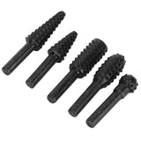 5PCs set Wood Carving File Rasp Woodworking Special Shaped Rotating Embossed Grinding Head