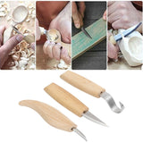 3Pcs/Set DIY Woodcarving Cutter Kit Stainless Steel Knives Woodworking Accessory