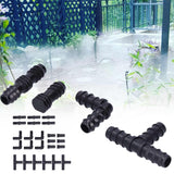 24Pcs/Set Drip Irrigation Fitting Kit 1/2 Tubing Barbed Connectors for Garden Greenhouse