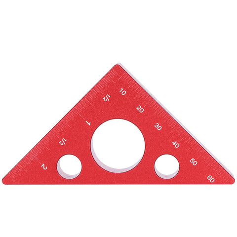 Aluminum Alloy Triangular Ruler Thicken Height Ruler DIY Woodworking Measuring Tool
