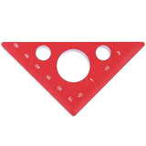 Aluminum Alloy Triangular Ruler Thicken Height Ruler DIY Woodworking Measuring Tool