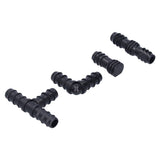 32Pcs/Set Drip Irrigation Tees Connectors Kit 1/2 Tubing Set Garden Greenhouse Sprinkler System