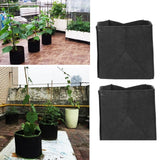 2PCS Plant Grow Bags Felt Vegetable Growing Pots with Handles Flower Planting Bed25Gallon 45x45x45cm