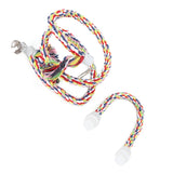 2Pcs Bird Stand Rope with Bell Colorful Hanging Cotton Rope Parrots Climbing Bar Toys In Australia - Darrahopens