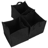3Pcs Plant Growing Bag with Handles Black Square Felt Garden Vegetable Grow Container19.5x19.5x20cm In Australia - Darrahopens