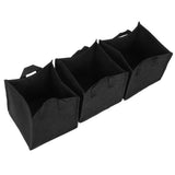 3Pcs Plant Growing Bag with Handles Black Square Felt Garden Vegetable Grow Container19.5x19.5x20cm