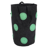 12 Holes Strawberry Planter Bag with Handles Portable Felt Plant Growing Bag for GardenBlack 20x35cm In Australia - Darrahopens