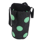 12 Holes Strawberry Planter Bag with Handles Portable Felt Plant Growing Bag for GardenBlack 20x35cm In Australia - Darrahopens