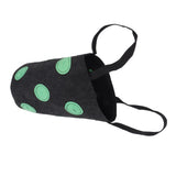 12 Holes Strawberry Planter Bag with Handles Portable Felt Plant Growing Bag for GardenBlack 20x35cm