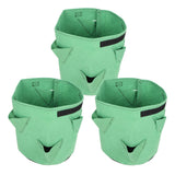 3Pcs 6-Holes Strawberry Planting Bag Felt Garden Plant Grow Bags 26L/7Gallon Green In Australia - Darrahopens