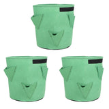 3Pcs 6-Holes Strawberry Planting Bag Felt Garden Plant Grow Bags 26L/7Gallon Green In Australia - Darrahopens
