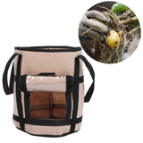 Potato Grow Bags Felt Fabric Plant Planting Bag Fruit Vegetable Planter Garden ToolBrown with Shade 30x35cm 26L/7Gallon