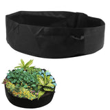 Round Planting Bag with Handle Garden Bed Vegetable Seedling Cultivation Bag for HomeBlack 120cmx30cm