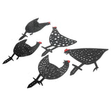5Pcs Chicken Stakes Set Acrylic Animal Shape Statues Decoration for Garden Yard Black In Australia - Darrahopens