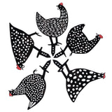 5Pcs Chicken Stakes Set Acrylic Animal Shape Statues Decoration for Garden Yard Black In Australia - Darrahopens