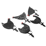 5Pcs Chicken Stakes Set Acrylic Animal Shape Statues Decoration for Garden Yard Black In Australia - Darrahopens