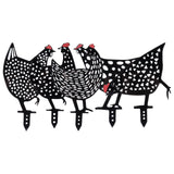 5Pcs Chicken Stakes Set Acrylic Animal Shape Statues Decoration for Garden Yard Black In Australia - Darrahopens