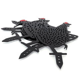 5Pcs Chicken Stakes Set Acrylic Animal Shape Statues Decoration for Garden Yard Black In Australia - Darrahopens