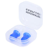 2Pcs Ear Plugs Waterproof Noise Reduction Silicone Protective Earplug for Swimming Flying(Blue L+Box ) In Australia - Darrahopens