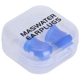 2Pcs Ear Plugs Waterproof Noise Reduction Silicone Protective Earplug for Swimming Flying(Blue L+Box ) In Australia - Darrahopens