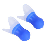 2Pcs Ear Plugs Waterproof Noise Reduction Silicone Protective Earplug for Swimming Flying(Blue L+Box ) In Australia - Darrahopens