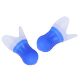 2Pcs Ear Plugs Waterproof Noise Reduction Silicone Protective Earplug for Swimming Flying(Blue L+Box ) In Australia - Darrahopens