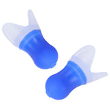 2Pcs Ear Plugs Waterproof Noise Reduction Silicone Protective Earplug for Swimming Flying(Blue L+Box ) In Australia - Darrahopens