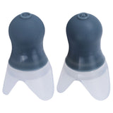 2Pcs Ear Plugs Waterproof Noise Reduction Silicone Protective Earplug for Swimming Flying(Gray L+Box )