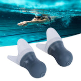 2Pcs Ear Plugs Waterproof Noise Reduction Silicone Protective Earplug for Swimming Flying(Gray L+Box )