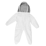 One Piece Beekeeping Suit with Veil Hood Children kids Beekeeping Protective Clothes(White M) In Australia - Darrahopens