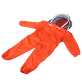 One Piece Beekeeping Suit with Veil Hood Children kids Beekeeping Protective Clothes(Orange L)