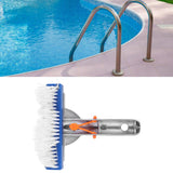 5.5in Pool Brush Portable Nylon Swimming Pool Wall Floor Cleaning Brush Accessory