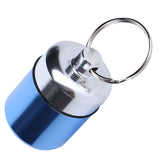 Waterproof Medicine Box Aluminium Alloy Mini Pills Case Holder for Swimming Pool SaunaLight Blue