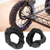 2Pcs Stroller Wheel Cover Oxford Cloth Dustproof Infant Pushchair Tire Protector(Pour une grande roue de 18 à 25 cm de diamètre )