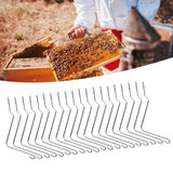 20PCS Stainless Steel Beehive Connector Bend Wire Holder Fastener for Wooden Beehive Tools