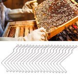 20PCS Stainless Steel Beehive Connector Bend Wire Holder Fastener for Wooden Beehive Tools