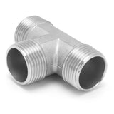 T Shaped Connector G1in Male Thread Stainless Steel Tee Adapter Hardware Pipe Fittings