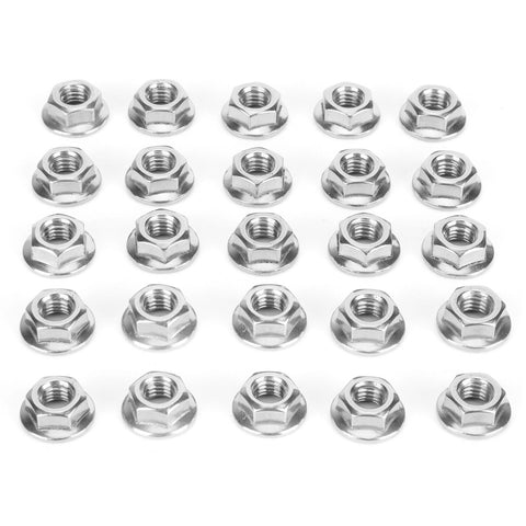 25Pcs Flange Nut Corrosion Resistant Stainless Steel Nuts Greenhouse Supplies AccessoriesM6 In Australia - Darrahopens
